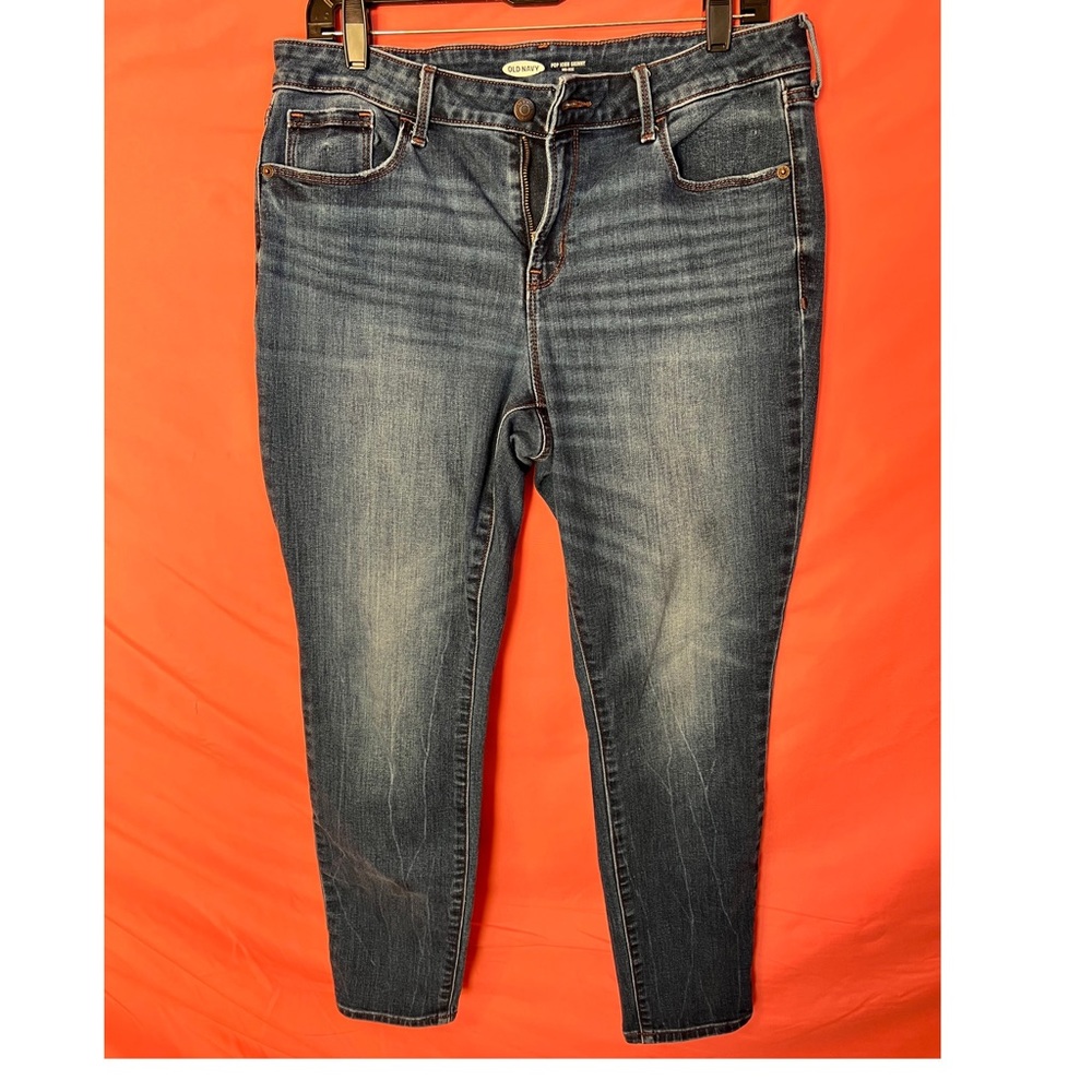 Wmns Old Navy Pop Icon Skinny Mid-Rise Dark Wash Jean Size 12